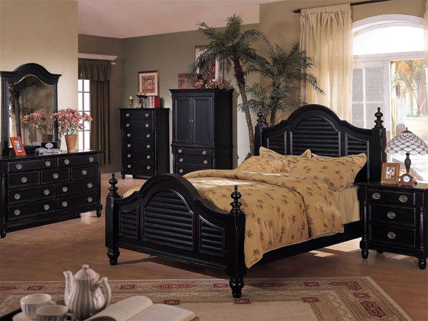 black vintage bedroom furniture photo - 1 TTABLQK