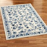 blue area rugs bonnie blue rectangle rug ivory/blue JXVXDFN