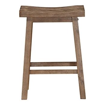 boraam 75024 sonoma counter height saddle stool, 24-inch, wire-brush JDYQFXK