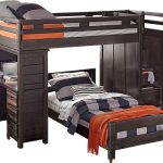 bunk beds with desk creekside charcoal twin twin step bunk bed with desk - beds EUQAXOQ