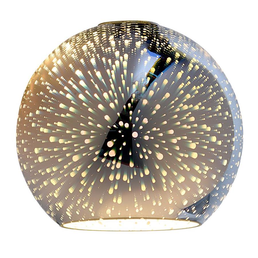 ceiling light shades portfolio 6.3-in h 7-in w silver explosion art glass globe pendant UTHQXQR