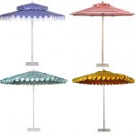 colorful garden umbrellas colorful and frilly outdoor umbrellas JLCUZKL