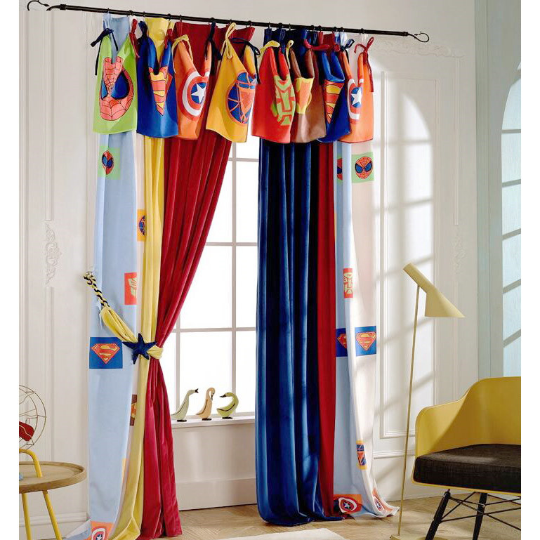 colorful soft cartoon patterns stylish kids curtains(no valance) CPWZYBR