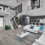 contemporary decorating ideas inspiration for a contemporary open concept gray floor living room remodel PCZCZXW