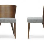 contemporary dining chairs amazon.com - baxton studio sparrow wood modern dining chair, brown, set EEYIQKV