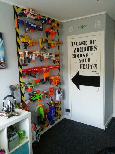 cool kids room ideas nerf storage - how cool would this be in a tween KNZLVRO