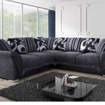 corner sofas black u0026 grey fabric corner sofa | sofa direct ZSINOIF