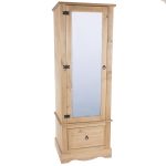 corona pine single wardrobe with mirrored door JILYTCT