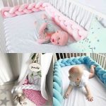 crib bumper image is loading baby-infant-plush-crib-bumper-bed-bedding-cot- KEZAFWS