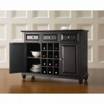 crosley furniture cambridge buffet server and sideboard cabinet with wine LHYYNKD