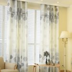 curtain patterns gray print polka dot burlap print living room curtains in modern KLCULYY