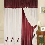 curtain patterns red and white curtain design OOBAACQ