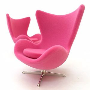 designer chairs image is loading miniature-egg-chair-pink-suede-mid-century-designer- TKNIUOR