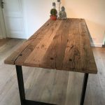 dining table with thick old oak table top and by mevrouwvanhout ACIVFFU