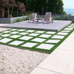 easyturf with paver stones modern-landscape AMBFVAY
