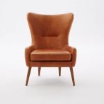 erik leather wing chair | west elm EFWFTZV