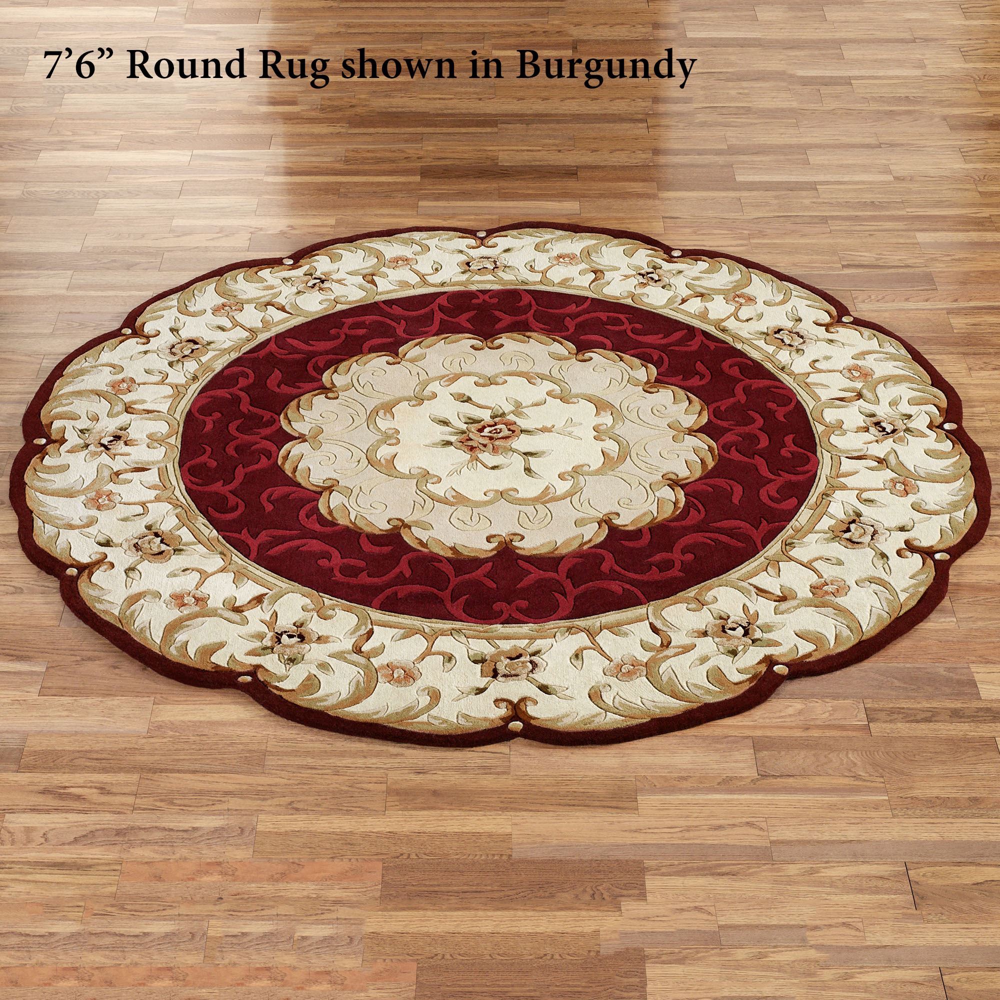 evaline wool aubusson round area rugs GCXMDBD