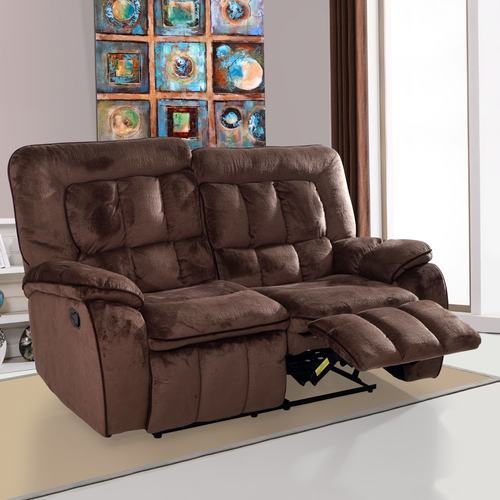 evok augusta fabric recliner sofa 2 seater- chocolate SEVMFST