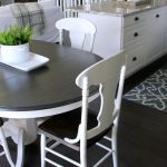 farmhouse style painted kitchen table and chairs - chalk paint was GBXQGHA