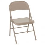 folding chair cosco antique linen all steel folding chairs (4-pack) RGYVUFK