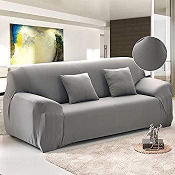 fp sofa covers for 3 cushion couch grey polyester spandex stretch INUECKV