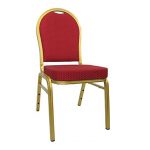 free sample cheap stackable hotel wedding used aluminum gold banquet chairs MCYSWMS