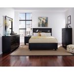 full bedroom sets ... black contemporary 6 piece full bedroom set - diego LSFJXSV