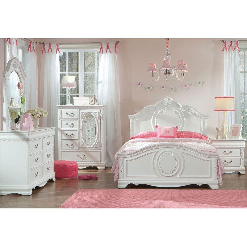 full bedroom sets white traditional 6 piece full bedroom set - jessica FXEALJV