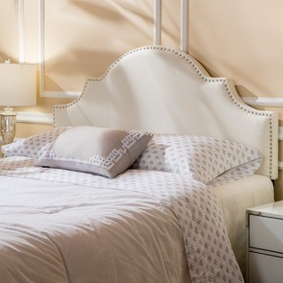 full size headboards bianca adjustable full/ queen studded fabric headboard by christopher  knight QTJYDPY