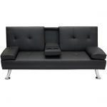futon bed best choice products modern faux leather convertible futon sofa bed XNOEZVH
