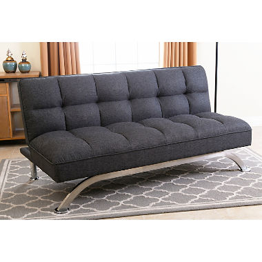 futon couch belize gray click clack futon sofa bed BXVSHKR