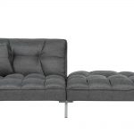 futon couch ... verne modern linen plush futon in dark grey one backrest CDQEUUG