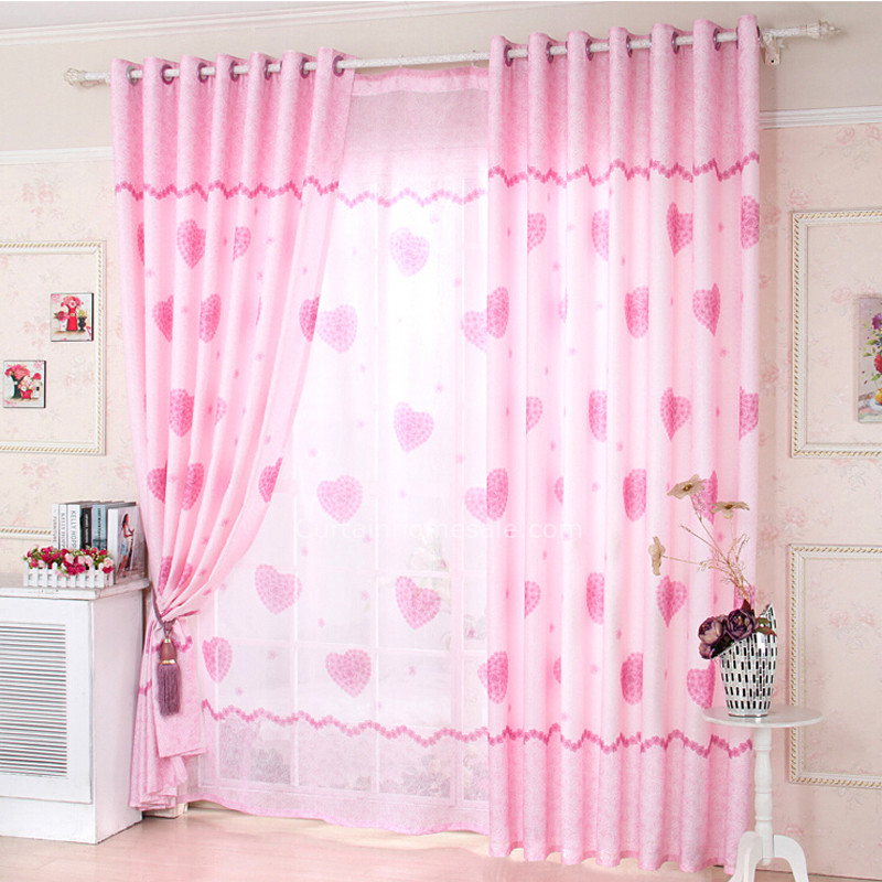 girls curtains girls bedroom heart shaped eco friendly dusty pink curtains DWLUIHR