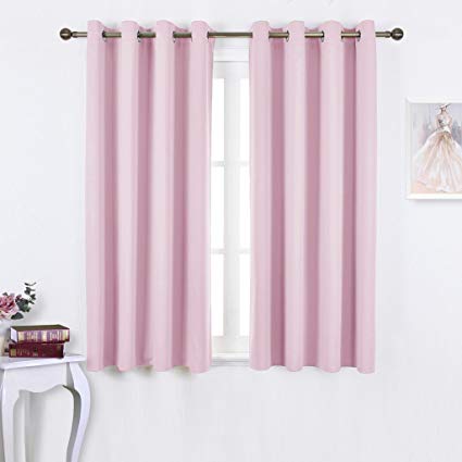 girls curtains nicetown blackout curtains for girls room - thermal insulated solid grommet ZVBJMJP