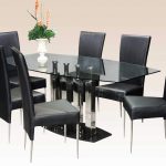 glass dining room table ... home extraordinary black glass table set 24 modern dining room KGWDJCH