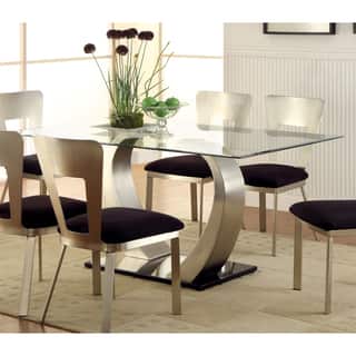 glass dining room table new rectangle kitchen tables for less overstock IXTJXWW