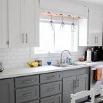 gray and white painted kitchen cabinets NDATTXW
