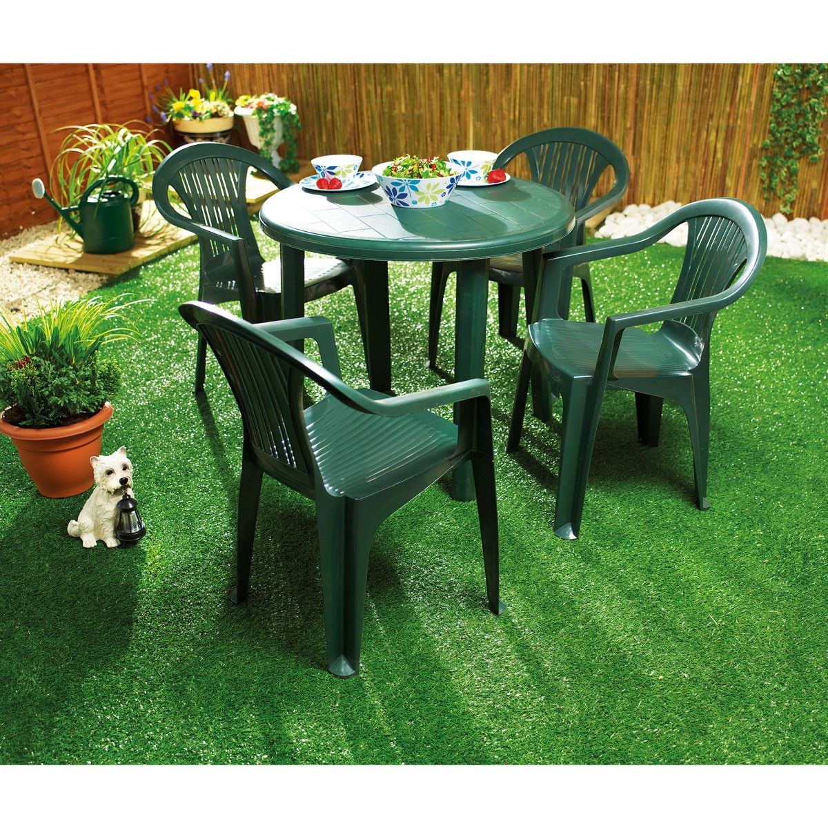 green plastic garden table for home use OJYNTIC