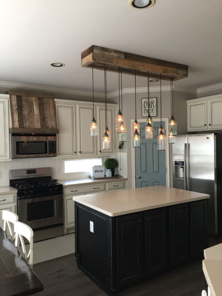 hanging kitchen lights hi all! updated pics @ourfauxfarmhouse on ig. come follow! thanks! {holly} GZVKWIU