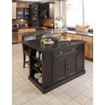 home styles nantucket black kitchen island with granite top RDXDKMJ