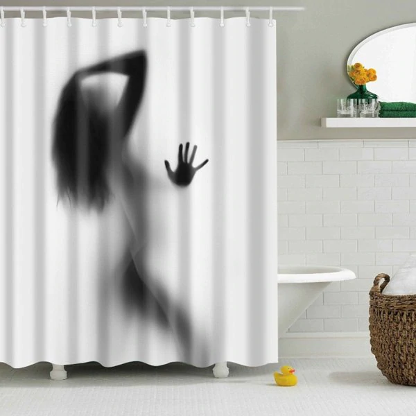hot sale eco-friendly charming figure printing shower curtain for bathroom MYOZGQJ