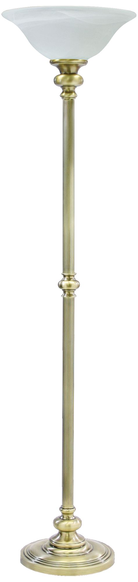 house of troy newport torchiere floor lamp in antique brass QEIPXTT