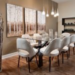 impressive dining room wall decor with brown paint and modern wall VAZWGAX