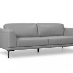 kerman full top grain leather contemporary sofa in light grey by KJBDJGD
