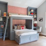 kids bedroom cool gray boys bedroom design and custom bunk bed with shelves XPTNVIL