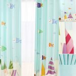 kids blackout curtains lovely fish teal color blackout nursery curtains for kids CHYTGZV