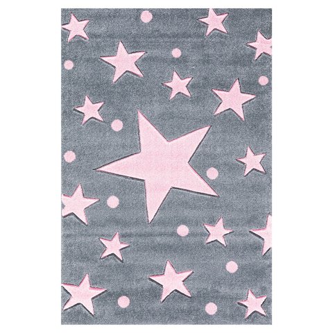 kids rug happy rugs stars silver-gray/pink 160x230cm ... MFJGIEN