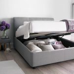 king size bed serenity upholstered ottoman storage bed - cool grey ... XPOEGNY