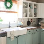 kitchen cupboard paint ideas chalk painted kitchen cabinets: 2 years later DRGCLJH