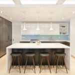 kitchen island with seating ... stylish seating options for modern kitchen islands FATTGSY